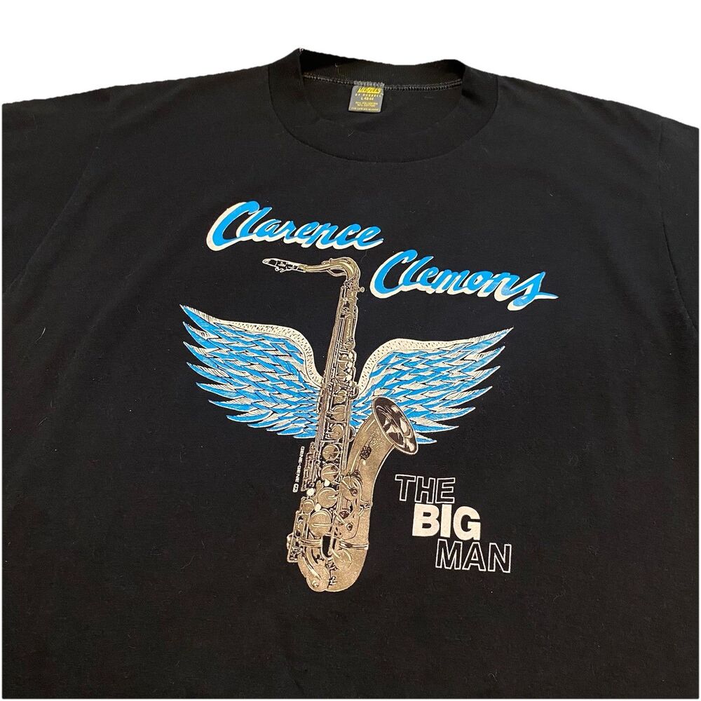 Vintage Clarence Clemons Tee Shirt Bruce Springsteen Band USA Made 80s 90s L